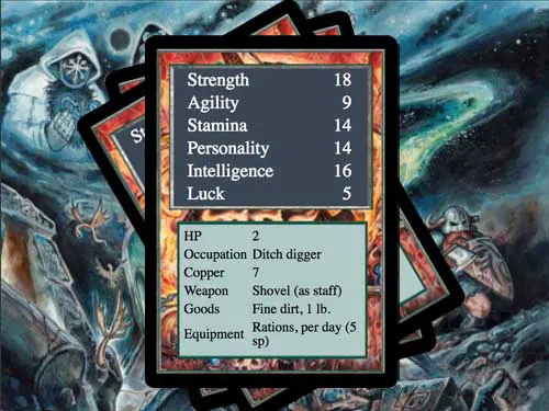 Dungeon Cards character generator