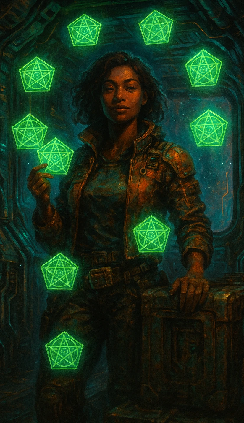 Pentacles Nine
